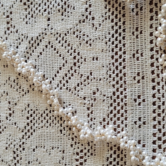 Handmade vintage faux pearl string necklace - repost - Picture 4 of 5